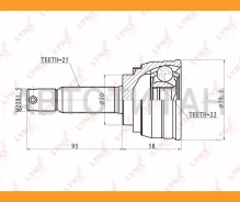 ���� �����. ���/�� Hyundai Accent 1.3-1.5 94-00/Pony 1.3-1.5 -95 CO3603 ����