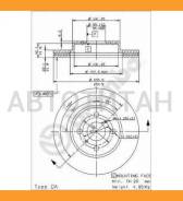 ���� ��������� (�������) Toyota Corolla (E120) 00-07 / Corolla Fielder (E120) 00-06 / Corolla JPN (E Brembo 09573614, �������� 09573614 ����