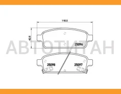 ������� �������� ������ Opel Astra 1.4/1.6/1.3D 09 P59080 Brembo P59080 P59080 ����