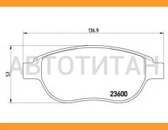 ������� �������� �Peugeot 307, Citroen Xsara 1.6-2.0/HDi 00 P61068 841 00=852 000B-SX=FDB1476 Brembo P61068 P61068 ����