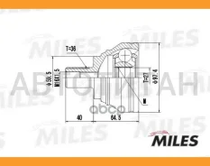 ���� �������� AUDI A3/VW GOLF/Passat/Touran 1.9-2.0TDI 03- (GKN 304640) GA20026 [GA20026] GA20026 ����