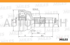 ���� �������� AUDI 80/VW Passat 1.3-2.0 78-91 (GKN 300971) GA20017 [GA20017] GA20017 ����