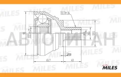 ���� �����. ���/�� AUDI A3, Skoda Octavia II/Superb II, VW Caddy III/Golf 5/6/7/Jetta III/IV/Passat B6/B7 04- [GA20024] GA20024 ����