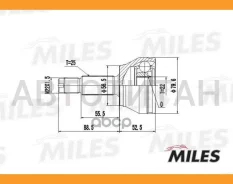 ���� �������� FORD Fiesta/Mazda 121 1.25-1.8D 95-02 (GKN 300872) GA20105 GA20105 ����