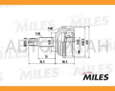 ���� �������� Honda Civic 1.4-1.5 95-01 (� ABS) (GKN 303364) GA20141 GA20141 ����
