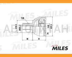���� �������� FORD Focus II 1.4-1.6/C-MAX 1.8 (GKN 304983) GA20109 [GA20109] GA20109 ����
