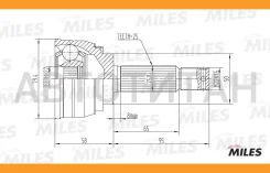 ���� �������� Mitsubishi COLT/Lancer 1.2-1.8 80-92 (GKN 302073) GA20259 [GA20259] GA20259 ����