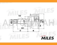���� �������� Subaru Impreza/Legacy 1.6-2.2 89-91 (GKN 301946) GA20419 [GA20419] GA20419 ����
