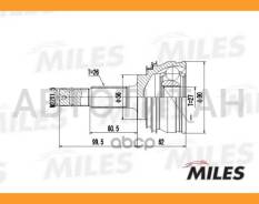���� �������� Toyota Celica/Camry/Previa/Lexus ES250 2.0-2.5 89-01 (GKN 302814) GA20472 [GA20472] GA20472 ����