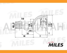 ���� �������� Toyota LAND Cruiser 4.2/4.5 98- (GKN 303318) GA20486 [GA20486] GA20486 ����