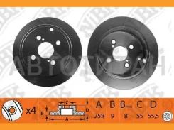 �������� ����258x9 4 ��� Toyota Corolla (_E12_) | Corolla / Allex 1.4 VVT-i (ZZE120_, ZZE120R) 97 �. �. 2001 - 2007 Corolla (_E12_) | Corolla / Allex...