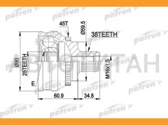���� ������ �-�� 38x59.5x25 ABS:45T AUDI: 80/90 Quattro 2.0-2.8 2.93-, AUDI: 100 03/83-11/90, � ABS 45 [PCV1121] PCV1121 ����