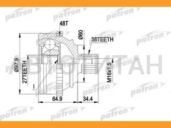 ���� ������ �-�� 38x60.2x27 ABS:48T VW: Transporter �4 � ABS 7.94- 21946, 22901, 75417S, VKJA3012, 303451, 302447, 302362, 151229, P370K, 3370K, KVW12...