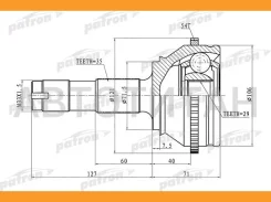 ���� �������� � ������� ABS 35x71.5x29 ABS:54T FIAT Ducato Russia 08- PCV1334 ����