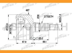 ���� ������ �-�� 27x71.5x36 ABS:48T Mercedes-BENZ: VITO 2.2CDI 99- � ABS 48 PCV1373 ����