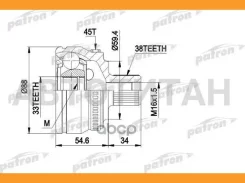 ���� ������ �-�� 38x59.5x33 ABS:45T AUDI: A4 00-04, A4 Avant 01-04, A4 ������ 03- [PCV1435] PCV1435 ����