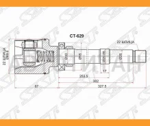 ���� (�������/ ������/ �����) Citroen Berlingo 96-12 / Peugeot Partner 96-12 [CT629], ������ �������� CT629 ����