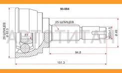 ���� (�������/ �����) Nissan March 02-10 / Note 12-20 / Tiida 04-14 / Cube 02-08 [NI084], �������� NI084 ����