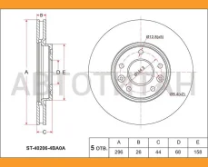 ���� ��������� (�����) Nissan Leaf 09-17 / Qashqai 13-22 / X-Trail 13-22 [ST402064BA0A] ST402064BA0A ����