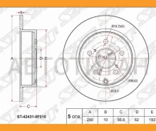 ���� ��������� (���) Toyota Corolla Spacio (E120) 01-07 / Corolla Verso 01-09 [ST424310F010] ST424310F010 ����