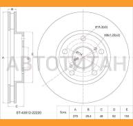 ���� ��������� (�����) Toyota Crown 97-01 / Mark II (X80, X90, X100, X110) 90-04 / Altezza 98-05 / Brev [ST4351222220] ST4351222220 ����