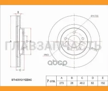���� ��������� (�����) Toyota Corolla (E150) 06-13 / Auris 06-16 [ST43512Yzzac] ST43512YZZAC ����