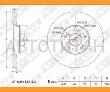 ���� ��������� (�����) Honda Accord 05-08 / Civic 00-09 / CR-V 01-06 [ST45251SEAE30] ST45251SEAE30 ����