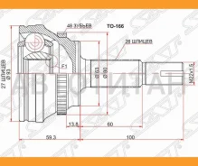 ���� (�������/ �����) Toyota Camry Europe/Russia (XV40, XV50) 09-18 / Lexus ES 12-21 / Toyota Camry U [TO166], �������� TO166 ����
