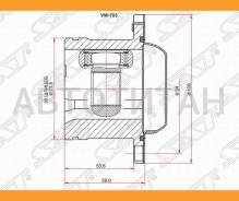 ���� (�������/ �����) Skoda Octavia 96-10 / Volkswagen Golf 97-06 / Polo 99-09 / Audi A2 99-05 / SEA [VW703], �������� VW703 ����