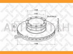���� ��������� �����. 330/135x34/104 10n-158-M14x1.5 Omn MAN L2000 8/9.223 8500710SX ����