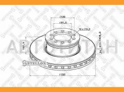 ���� ��������� 335/91.5x34/102.5 10n-120-M14 MB Atego 712-1528 MB [8500726SX] 8500726SX ����
