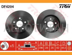 ���� ��������� ������ Toyota: Camry 96-01, Camry 01- [DF4204] DF4204 ����