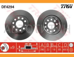 ����. ���� ���. ����. [280x22] 5 ���. VW Caddy III 1.4/1.6/2.0/SDI 03/04- [DF4294] DF4294 ����