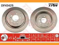 ����. ���� ���. ����. [350x20] 5 ���. LAND Rover Discovery III 2004 -, Range Rover III 2005 -, Range Rover Sport 2005 - [DF4342S] DF4342S ����