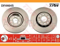 ����. ���� ���. ����. [312x25] 5 ���. SEAT Alhambra 2010 -, Altea 2004 -, Altea XL 2006 -, LEON 2005 -, Toledo II 1999 - 2006 [DF4464S] DF4464S ����
