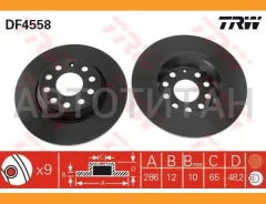 ����. ���� ���. [286x12] 5 ���. SEAT Alhambra 2010 -, Altea 2004 -, Altea XL 2006 -, LEON 2005 -, Toledo III 2004 - DF4558 ����