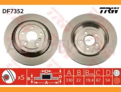 ����. ���� ���. ����. [330x22] 5 ���. Mercedes X164 GL 3,2-5,0/CDI 09/06-/W164 ML 2,8-5,0/CDI 07/05-/W251 R 2,8-5,0/CDI 05/06- [DF7352] DF7352 ����