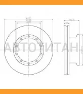���� ��������� 430/211x45/132.5 10n-238-M14x1.5 MB Actros 93087900 93087900 ����