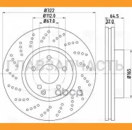 ���� ��������� ��� �/� Mercedes C (W204) (07-)/E (W212) (09-) �����. d=322 AMG | ����� | DF150112 ����