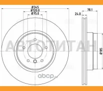���� ��������� ��� �/� BMW X5 (E70) (07-)/(F15) (13-)/X6 (E71) (08-)/(F16) (14-) ���. d=345 | ��� | DF261504 ����