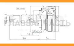 ���� ������� Toyota Corolla (E140-E160) 06-, Prius (XW40) 11-, Yaris (P90, P130) 05- (����/����) CVJ20323 ����