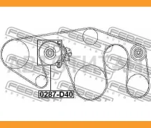 ����� ���������� ����� �������� Nissan Pathfinder R51 04 Febest 0287D40 0287D40 ����