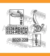 ����� ����� ����� Honda CR-V 0324-RD1LH Febest 0324RD1LH 0324RD1LH ����