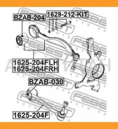 ���� ������ ����� Mercedes BENZ GLK-Class 204 4 Matic 2008- 1625-204FLH Febest 1625204FLH 1625204FLH ����