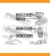 ����� ��������� ������������ Mitsubishi Outlander CW# 2006- Febest Msscw5F MSSCW5F ����