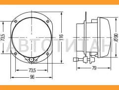 ���� ��������������� ������� 90 mm ��� �������� Mercedes W164/W203/W219/W221 1N0008582007 ����