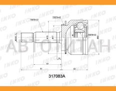 ���� ������� 25/22 ABS 43 | ����� ����/��� | Mitsubishi�Lancer�Cedia�Wagon�(CS2W)�1. �5�2001. �05- INKO 317083A 317083A ����