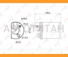 ������ ��������� Hyundai Santa FE I / II 2.4 / 2.7 (CM_, SM_) 01- Lynxauto LF962M LF962M ����