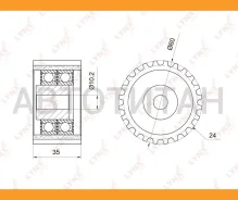 ����� �������� ����� ��� Subaru Forester(SF-SH) 2.0-2.5 97 / Impreza(GC/H) 1.5-2.5 00 / Legacy I-V 1.8-2.5 89 PB3034 ����