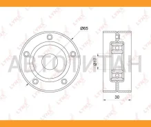 ����� �������� ���������� ����� Renault Duster 2.0 12- / + AC Lynxauto PB5222 PB5222 ����